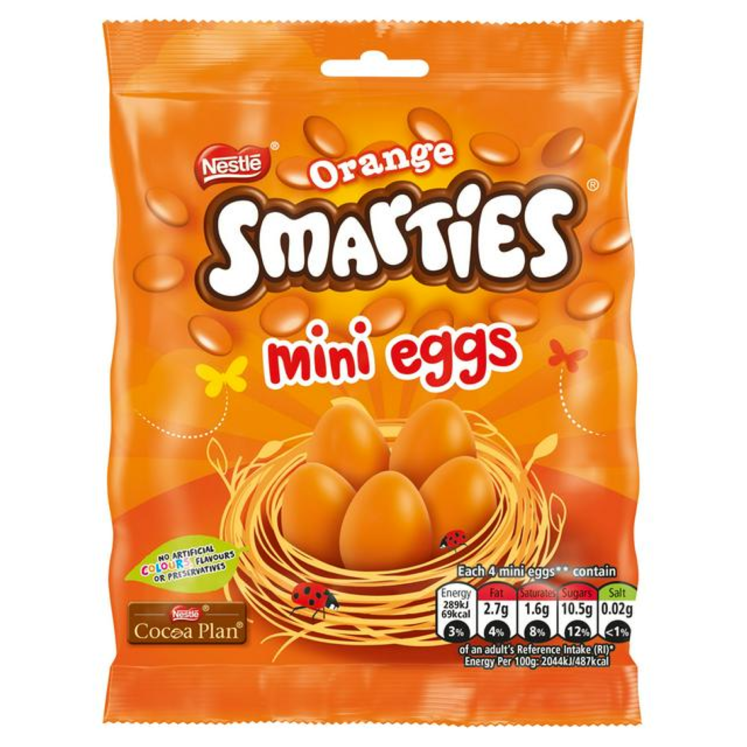 SMARTIES ORANGE MINI EGGS BAG 80G
